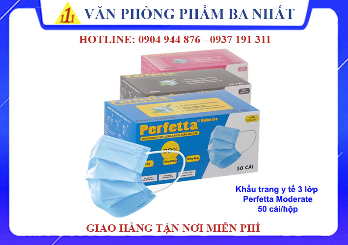 khẩu trang y tế 3 lớp Perfetta Moderate cao cấp