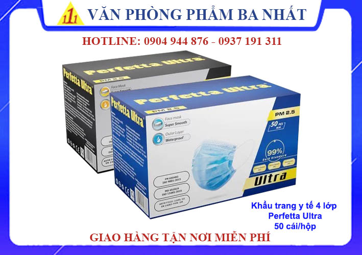 khẩu trang y tế 4 lớp Perfetta Ultra cao cấp