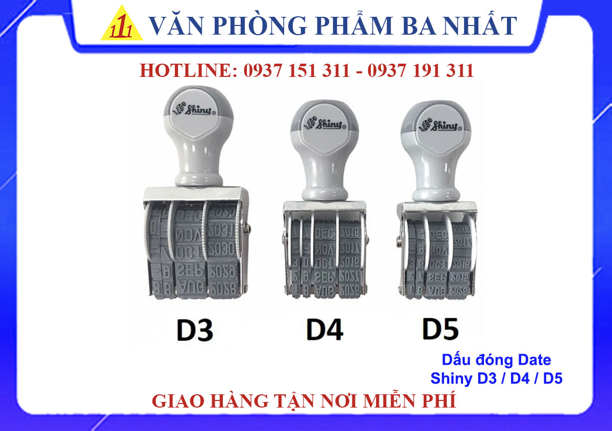 dấu đóng date shiny D3 D4 D5, dấu date ngày tháng năm Shiny D3 D4 D5