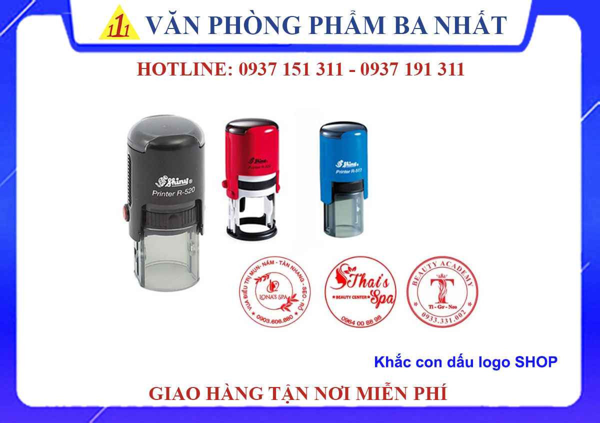 con dấu logo shop, khắc dấu logo shop